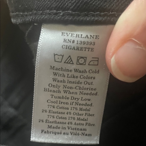 Everlane Button Fly Black Cigarette Jeans Size 29 with perfect stretch - Picture 9 of 13